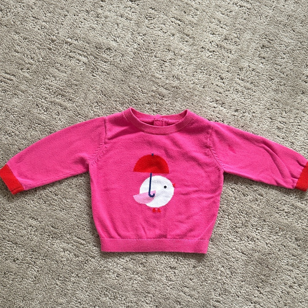Jacadi Sweater with Bird Umbrella Design